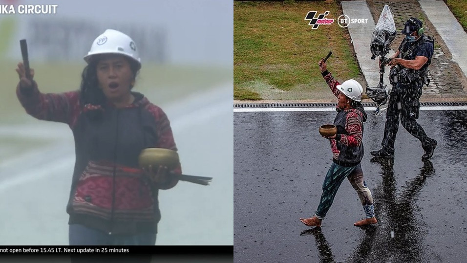 Nah Lho! Ternyata Mbak Rara 'Melanggar' Kode Etik Pawang Hujan di MotoGP Indonesia