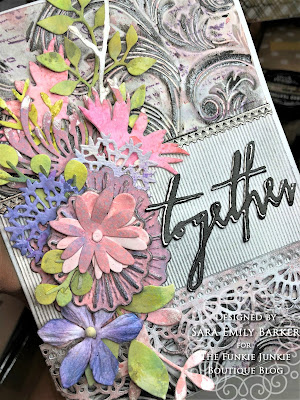 Sara Emily Barker https://sarascloset1.blogspot.com/2019/07/togethera-metallic-wedding-card-for.html Tim HOltz 3D Embossed Wedding Card 2