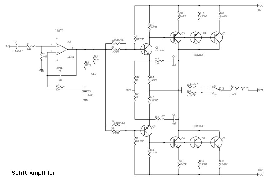  RANGKAIAN  POWER Rangkaian  Amplifier  Spirit