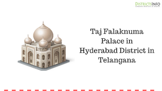 Taj Falaknuma Palace in Hyderabad District in Telangana