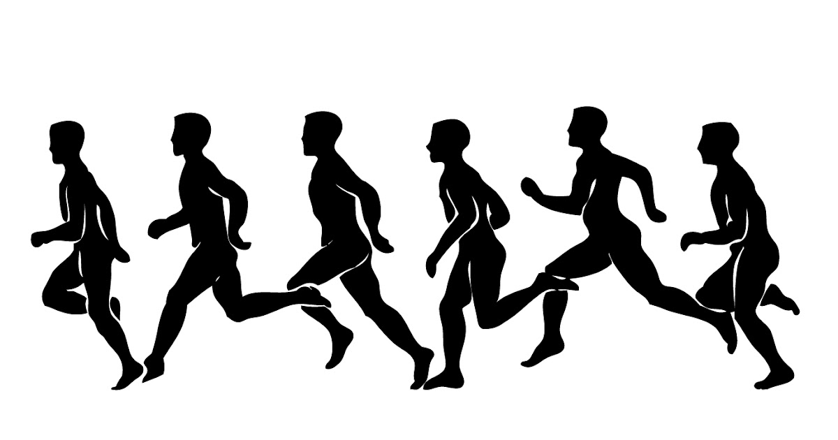 走る人のシルエット Running Exercise Clip Art イラスト素材 Bezierinfoベジェインフォ