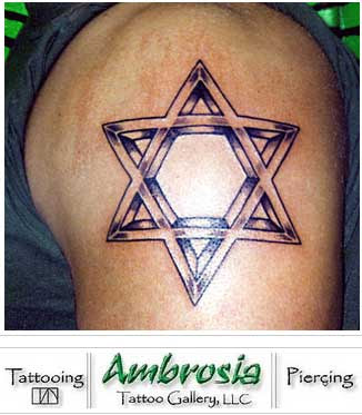 magen david tattoo 1 star sign tattoos