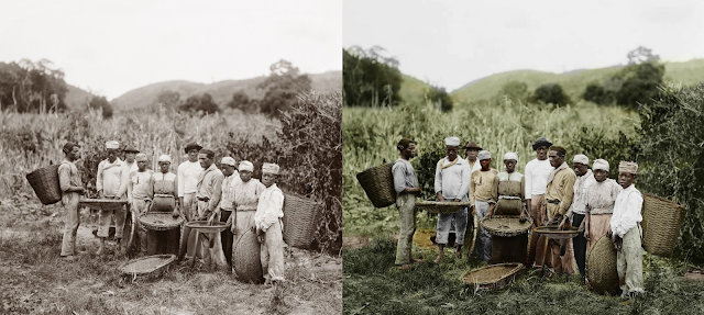 10 fotos da Escravidão no Brasil no século 19 coloridas digitalmente