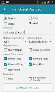  Pada postingan yang kemudian saya sudah mengembangkan  Cara Membuat Config Http Injector Sendiri