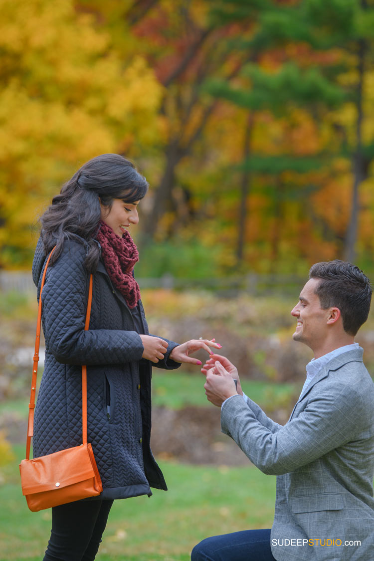 American Indian Real Wedding Proposal Photography Nichols Arboretum SudeepStudio.com by Ann Arbor Wedding Photographer