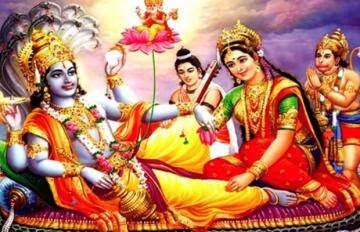 Lord Vishnu and Goddess Laxmi