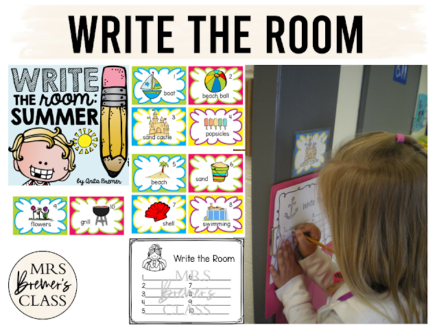 Write the Room centers year long bundle of scavenger hunt literacy activities for Kindergarten and First Grade