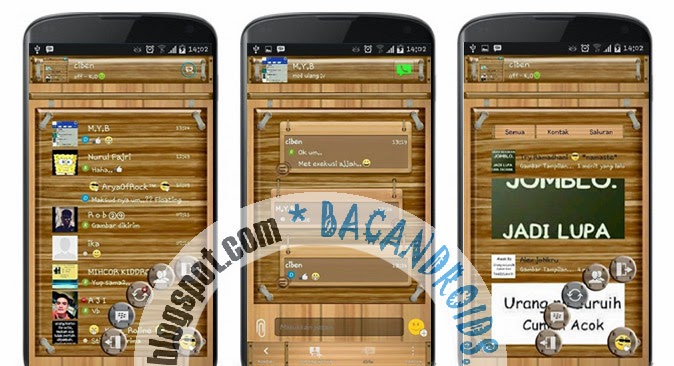 download BBM Mod wood atau kayu apk