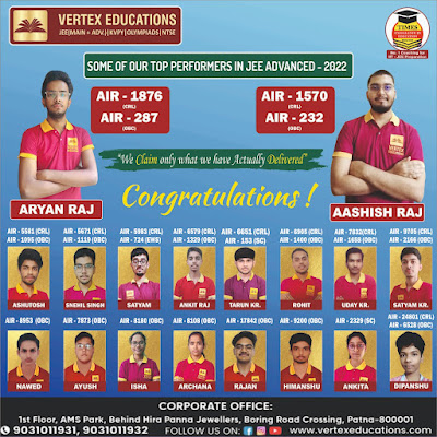Top IIT JEE coaching in Patna - JEE Results 2022
