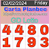 Carta Planbee Prediction Chart for GDL and Perdana 4D for Friday 02 February 2024