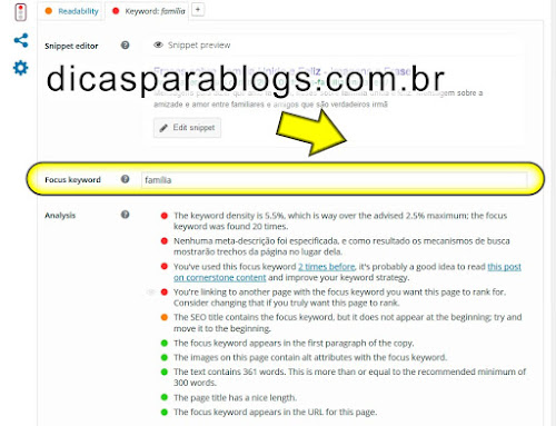 SEO Yoast - Otimizar Postagens