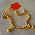 SOLD Rantai Tangan Budak Pintal Bubut Gantung Buah Love 2.62g u112 12.5cm 0.3cm 