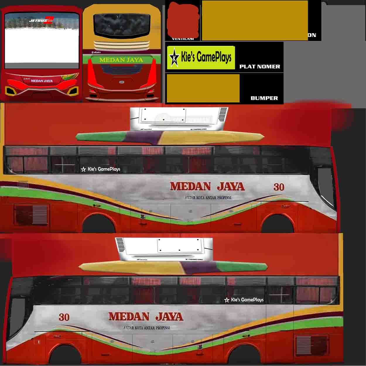 livery bussid medan jaya hd