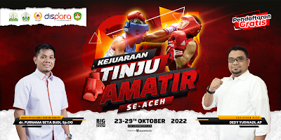 Design Billboard Kejuaraan Tinju Amatir Se-Aceh 2022