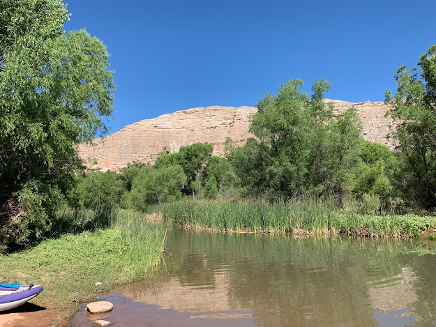 The TAPCO RAP launch site. A pueblo is just visible on the mountainside at center (much more visible in person).