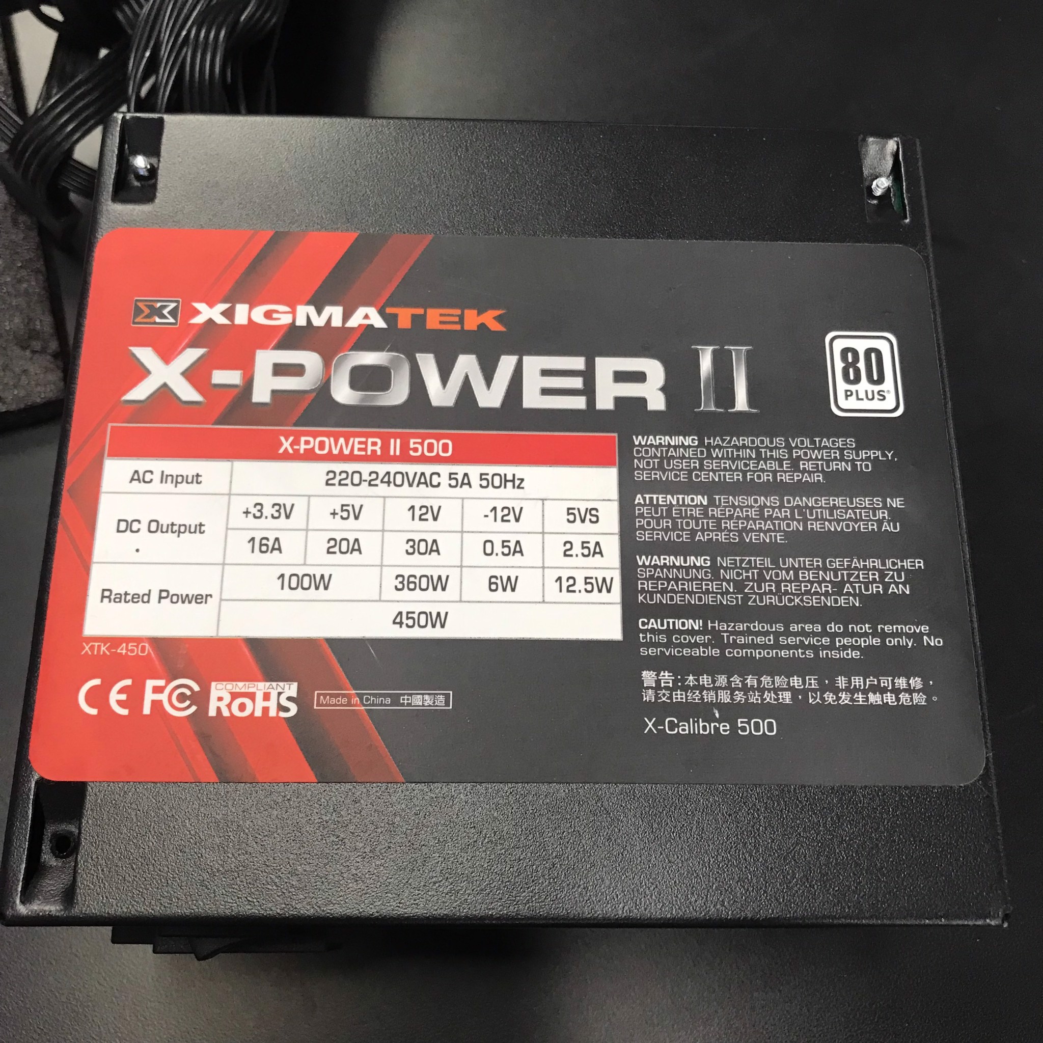Nguồn máy tính tốt Xigmatek 450W X-Power II 500 đẹp