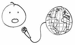 Stick Figure communicating with the world by Podcast