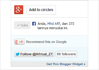 Cara Membuat Box Social Media G+, Like Facebook Dan twitter