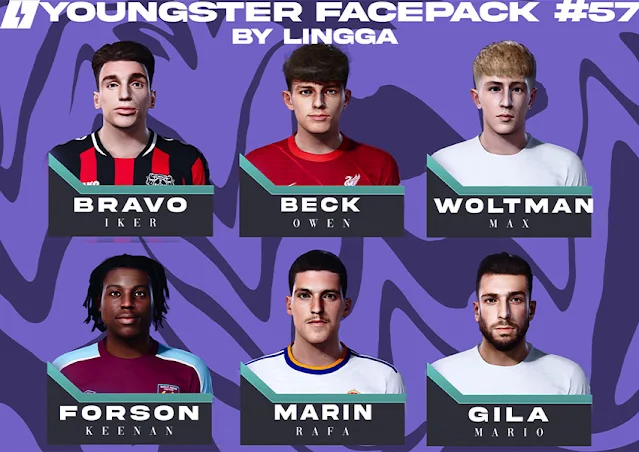 Youngster Facepack V57 For eFootball PES 2021