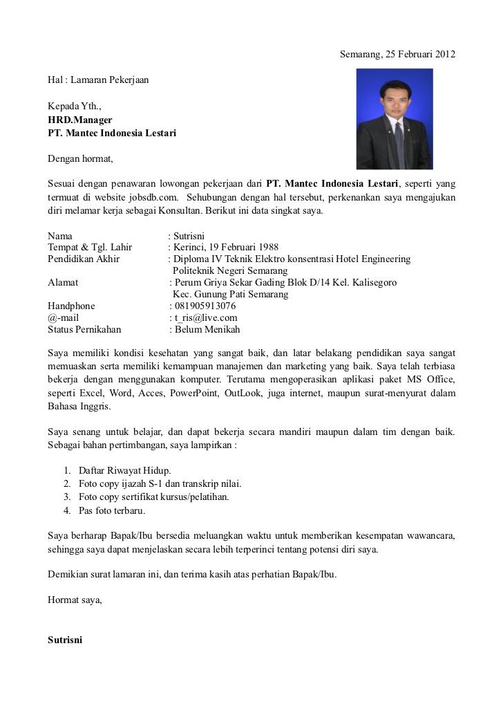 3 Contoh Surat CV Lamaran Kerja Menarik Hati Perusahaan 