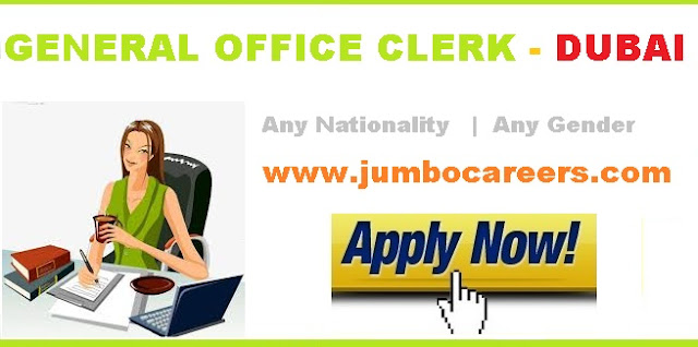  office clerk jobs dubai