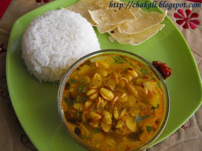 dalimbi amti, dalimbyanchi amati, maharashtrian amti recipe, valachi amti