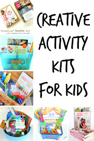 These amazing kits will provide HOURS of creative battery-free, screen-free play!  A wonderful DIY gift for any kids in your life -- gift kit ideas for babies through elementary school age children.