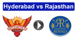 IPL 68th match: Sunrisers Hyderabad vs Rajasthan Royals at Hyderabad, May 17, 2013