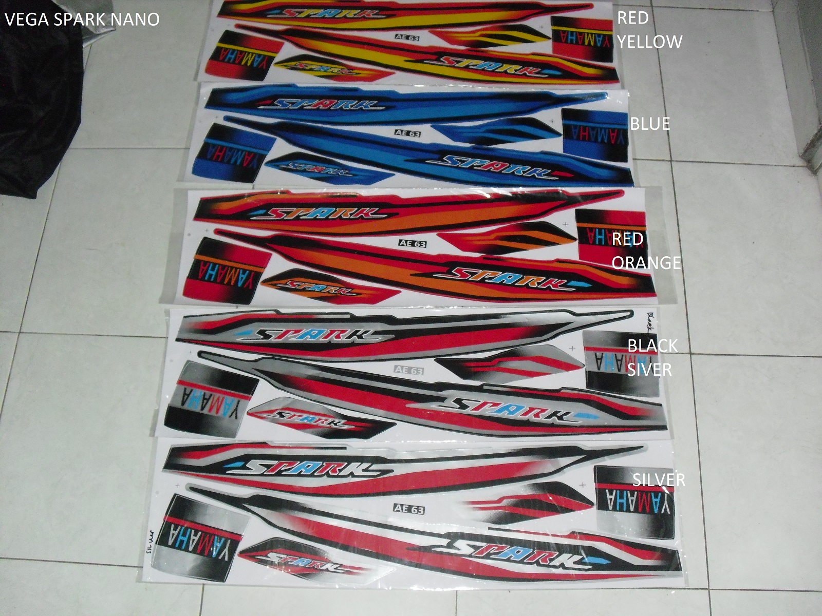 JUAL STRIPING MOTOR YAMAHA VEGA R MOTIF SPARK NANO VERSI THAILAND