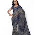 Grey Tie Die Bandhani Bandhej Choti Chunari Saree||best deal on wooplr