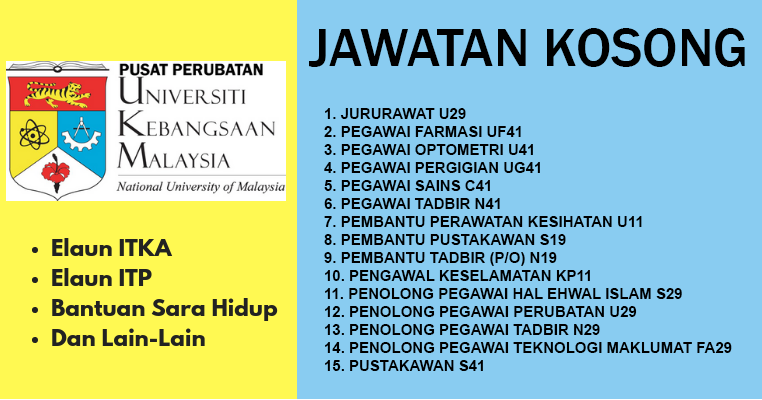 Jawatan Kosong Di Pusat Perubatan Ukm Ppukm Jobcari Com Jawatan Kosong Terkini