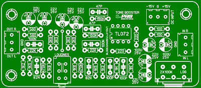 Tone control Stereo dengan Bass Booster