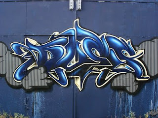 blue fonts wildstyle graffiti