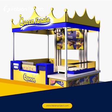 Pembuatan Desain 3D Booth Medium Queen Farata 