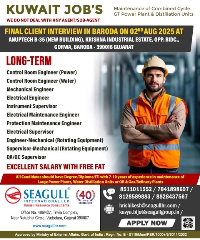 Hiring for Kuwait Seagull international Mumbai 