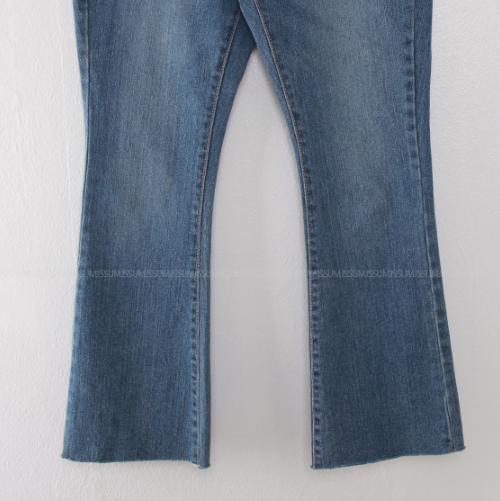 Semi-Boot Cut Whiskered Jeans