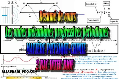 Résumé de cours Les ondes mécaniques progressives périodiques, 2 bac inter biof PDF ( soutien scolaire à domicile ), Physique chimie, 2 bac inter, sciences biof, PDF, BIOF, baccalauréat international maroc, baccalauréat international, BAC, 2 éme Bac, Exercices, Cours, devoirs, examen nationaux, exercice, filière, 2ème Baccalauréat, cours gratuit, cours gratuit en ligne, cours particuliers, cours à domicile, soutien scolaire à domicile, les cours particuliers, cours de soutien, les cours de soutien, cours online, cour online.