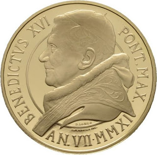 Vatican 50 Euro Gold Coin, Pope Benedict XVI