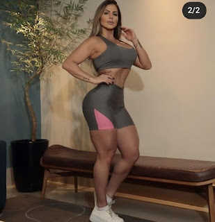 Fitness Model, Maísa Rodrigues (eusoumarodrigues)  Flaunts Her Figure In A Short Skin Tight And A Crop Top