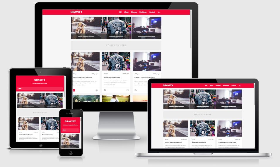 Gravity Responsive Blogger Template V2