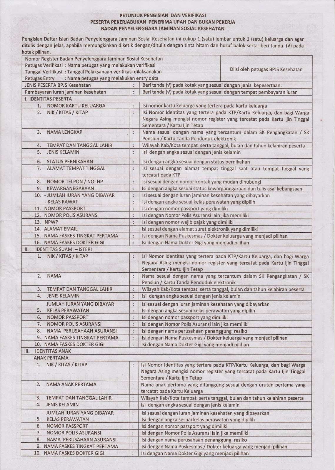 Formulir pendaftaran bpjs kesehatan perorangan ~ Rian Cocolate