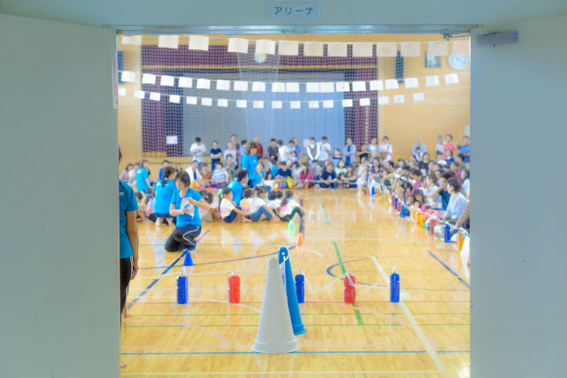 体育館運動会の撮影