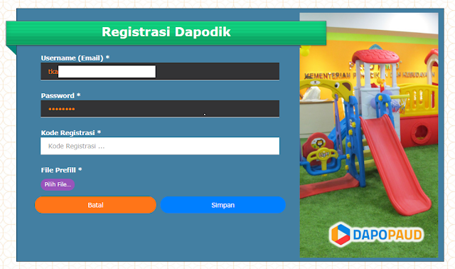 Cara Registrasi Dapodik PAUD 2019 v.3.3.0 Semester Ganjil 2018/2019