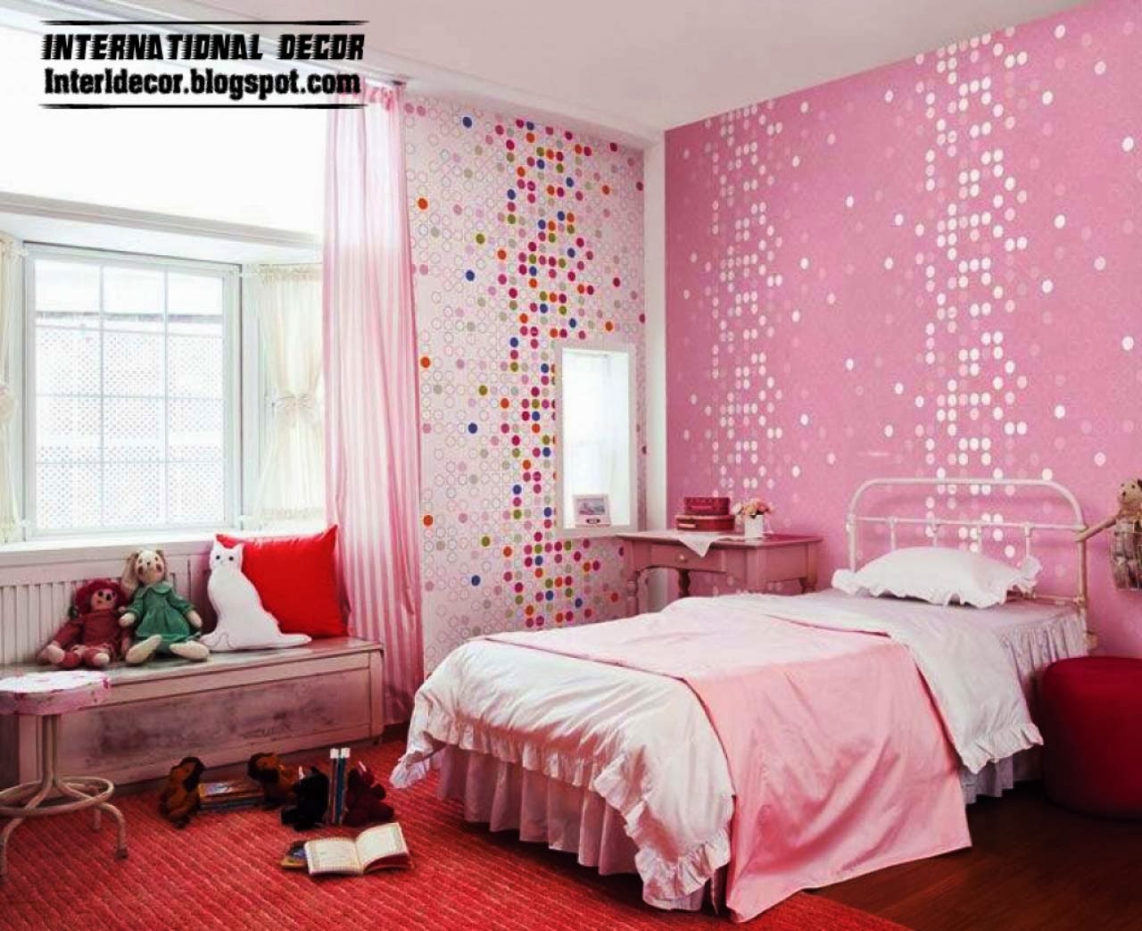 latest pink girls bedroom ideas 2014