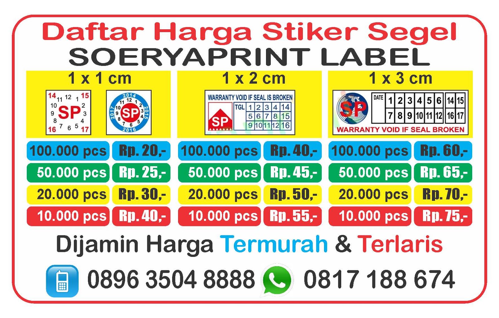 30 Ide Keren Harga Stiker  Label Produk Aneka Stiker  Keren