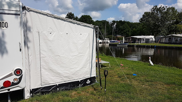 Unser Stellplatz am Kanal auf dem RCN de Potten