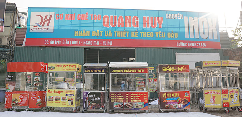 Xưởng cơ khí Quang Huy chuyên các loại xe đẩy bán hàng