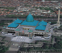Coordinate al-Akbar Mosque from Google Earth