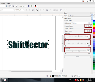 Tutorial Membuat Effek Bevel pada Tulisan di Coreldraw