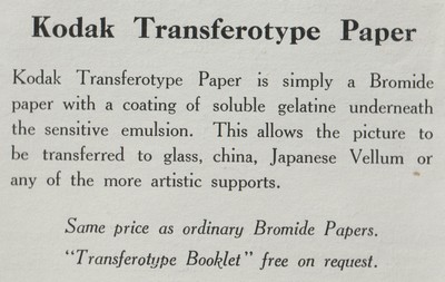 Kodak Transferotype Paper